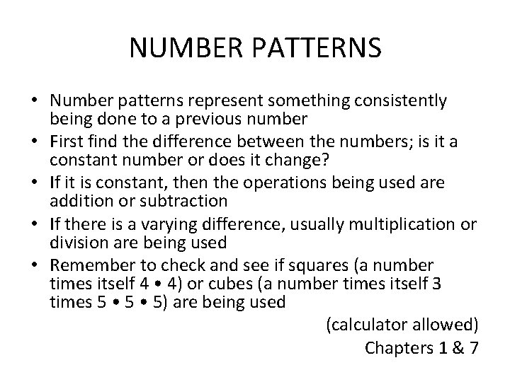 SOLVING ALGEBRAIC EXPRESSIONS When solving remember order of