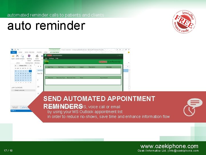automated reminder calls to patients and clients auto reminder SEND AUTOMATED APPOINTMENT via personalized