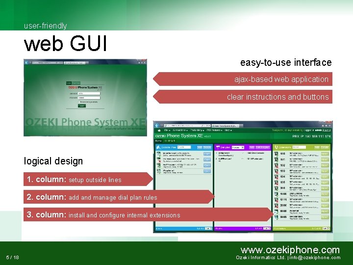 user-friendly web GUI easy-to-use interface ajax-based web application clear instructions and buttons logical design