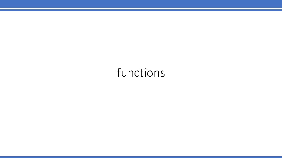 functions functions