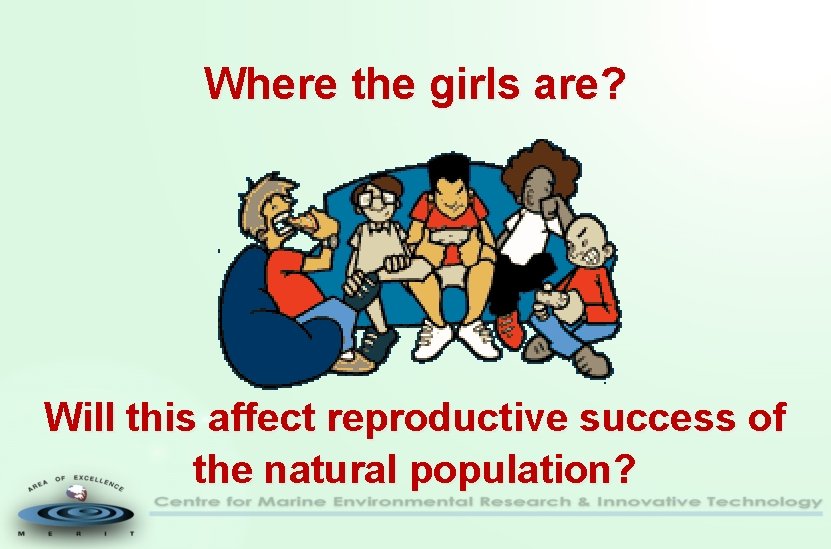 Where the girls are? Will this affect reproductive success of the natural population? 