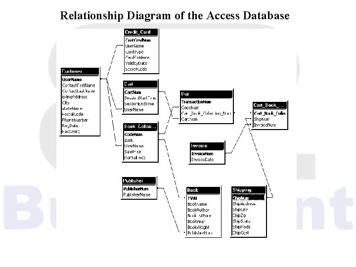 Relationship Diagram of the Access Database 