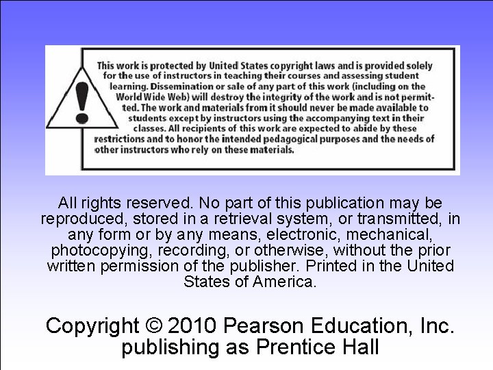 All rights reserved. No part of this publication may be reproduced, stored in a