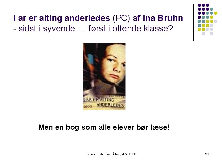 I år er alting anderledes (PC) af Ina Bruhn - sidst i syvende …