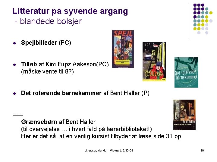 Litteratur på syvende årgang - blandede bolsjer l Spejlbilleder (PC) l Tilløb af Kim