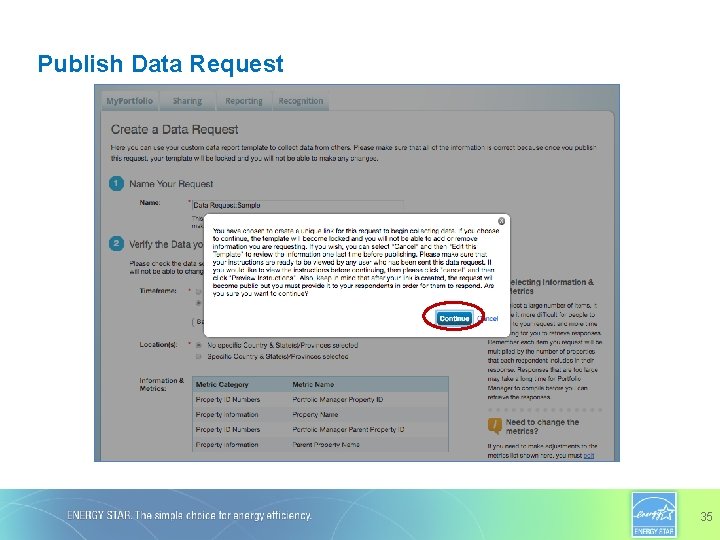 Publish Data Request 35 