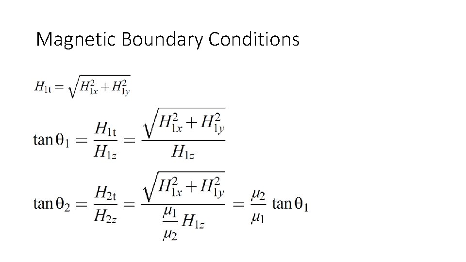 Magnetic Boundary Conditions 