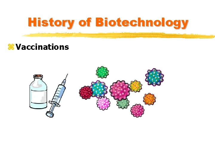 History of Biotechnology z Vaccinations History of Biotechnology z Vaccinations