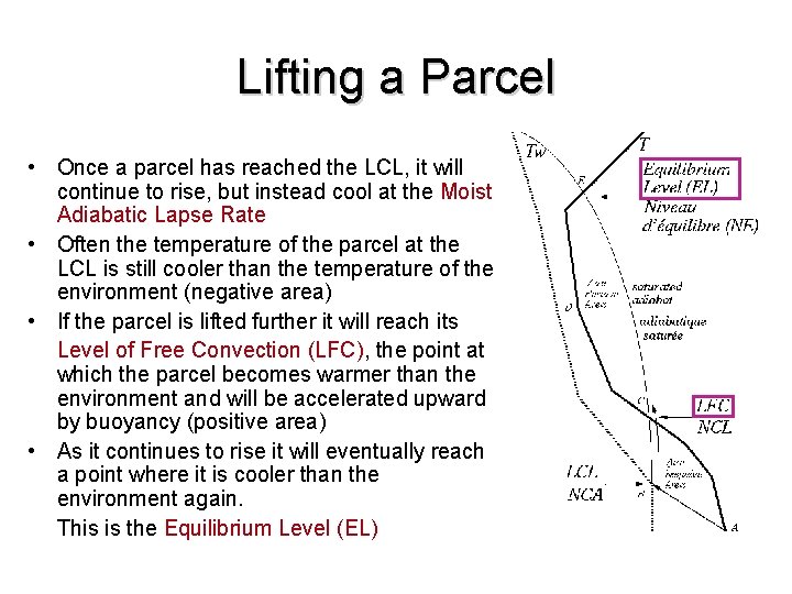Lifting a Parcel • Once a parcel has reached the LCL, it will continue