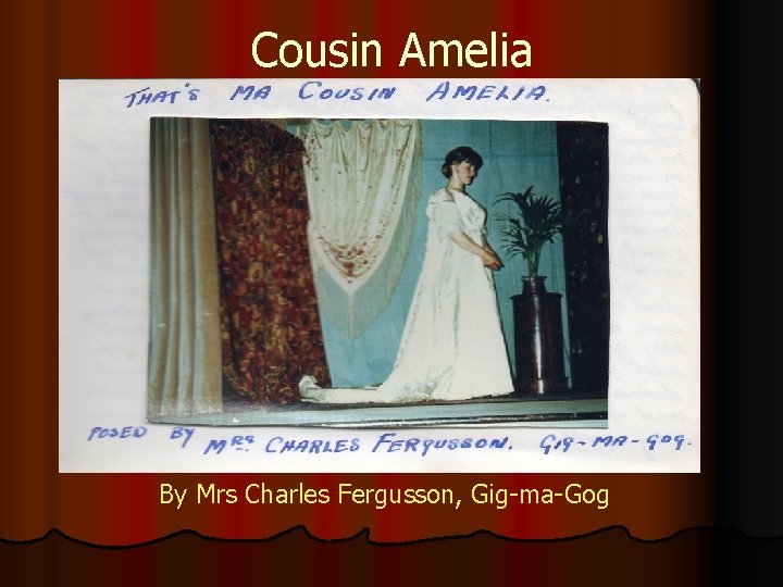 Cousin Amelia By Mrs Charles Fergusson, Gig-ma-Gog 