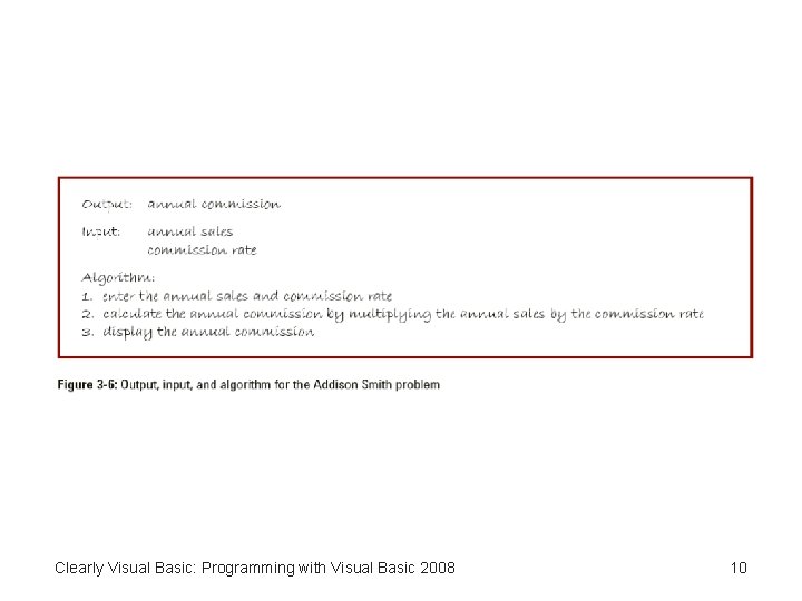 Clearly Visual Basic: Programming with Visual Basic 2008 10 Clearly Visual Basic: Programming with Visual Basic 2008 10