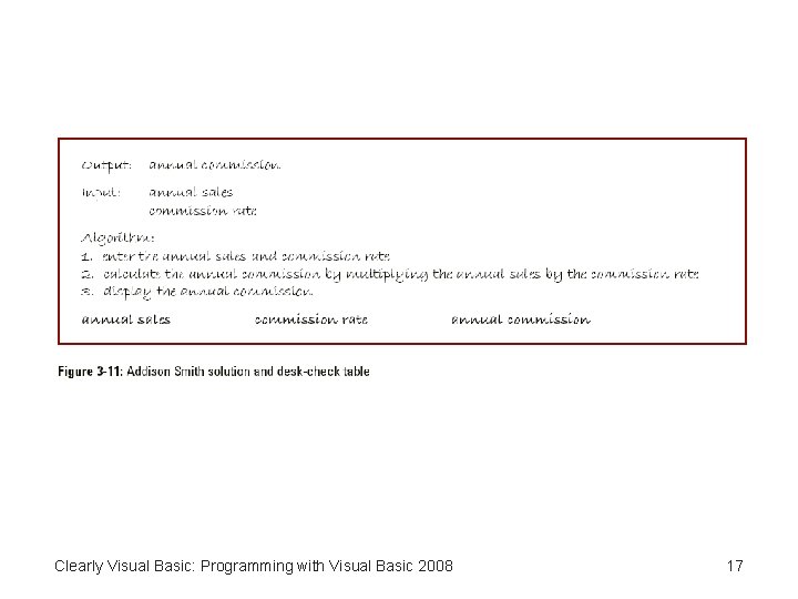 Clearly Visual Basic: Programming with Visual Basic 2008 17 