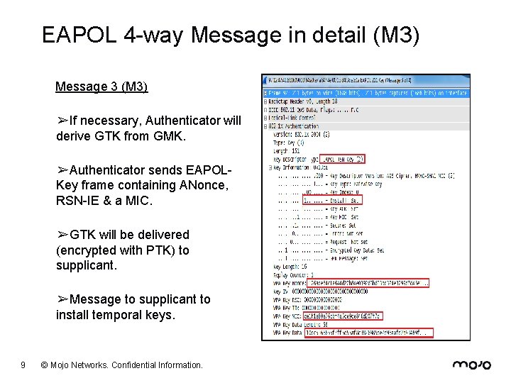 EAPOL 4 -way Message in detail (M 3) Message 3 (M 3) ➢If necessary,