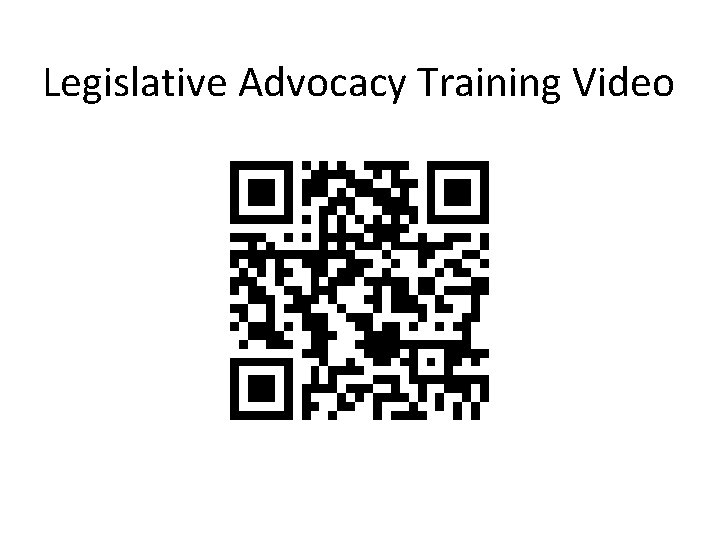 Legislative Advocacy Training Video 