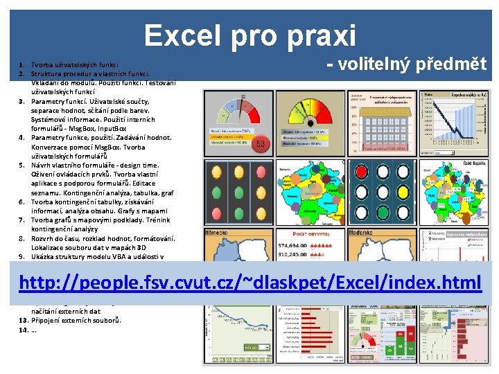 Excel pro praxi 1. Tvorba uživatelských funkcí 2. Struktura procedur a vlastních funkcí. Vkládání