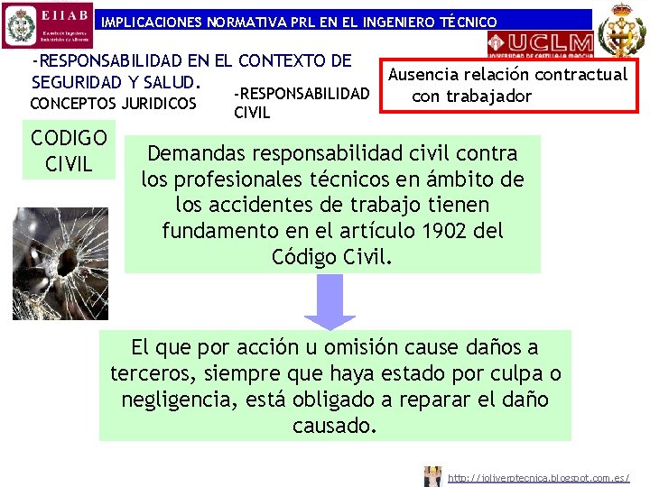 IMPLICACIONES NORMATIVA PRL EN EL INGENIERO TÉCNICO -RESPONSABILIDAD EN EL CONTEXTO DE SEGURIDAD Y