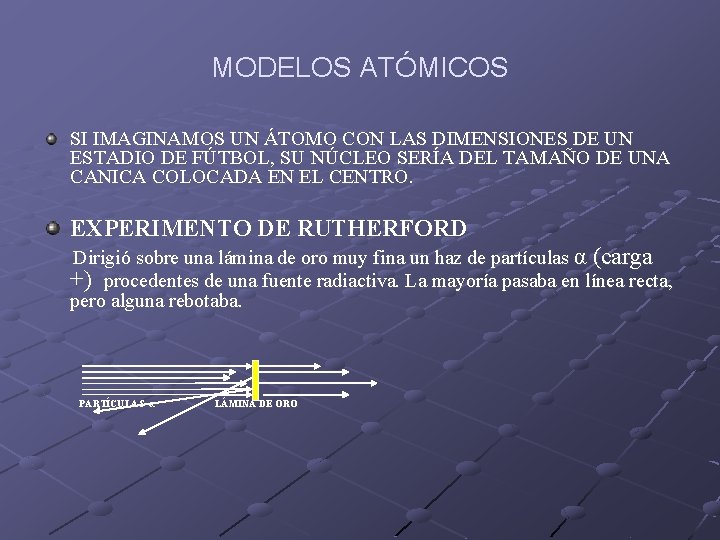 MODELOS ATÓMICOS SI IMAGINAMOS UN ÁTOMO CON LAS DIMENSIONES DE UN ESTADIO DE FÚTBOL,