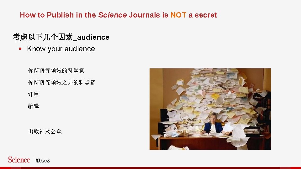 How to Publish in the Science Journals is NOT a secret 考虑以下几个因素_audience § Know