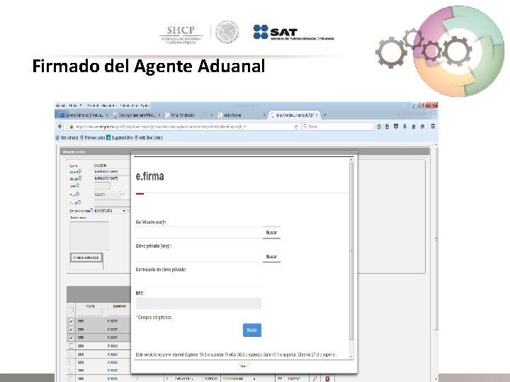 Firmado del Agente Aduanal 