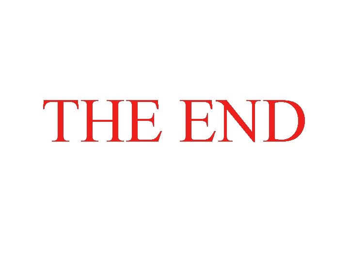 THE END 