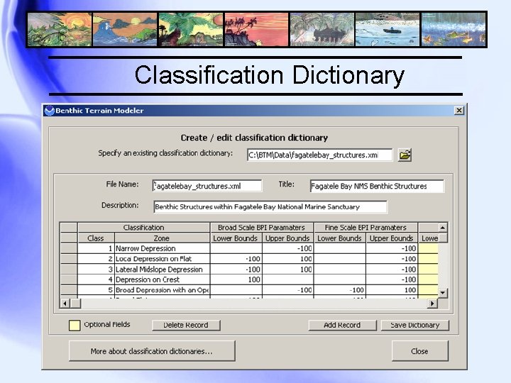 Classification Dictionary 