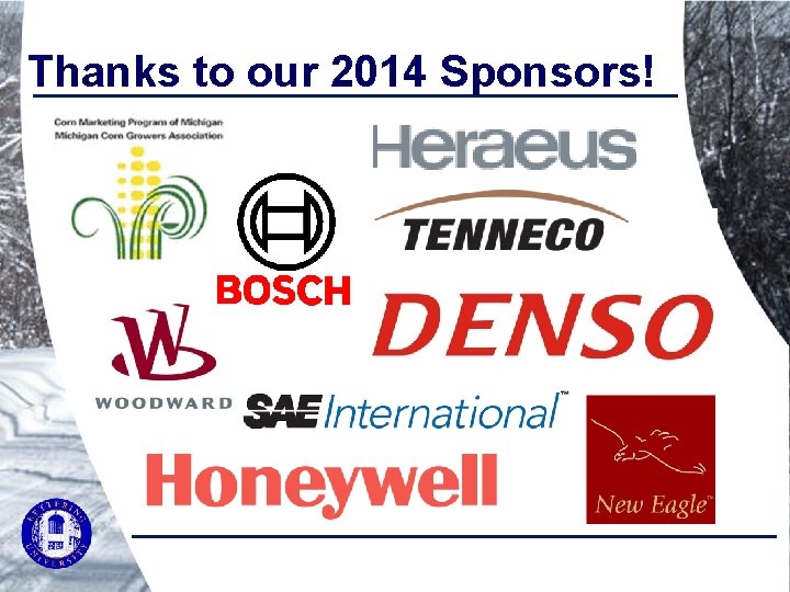 Thanks to our 2014 Sponsors! 