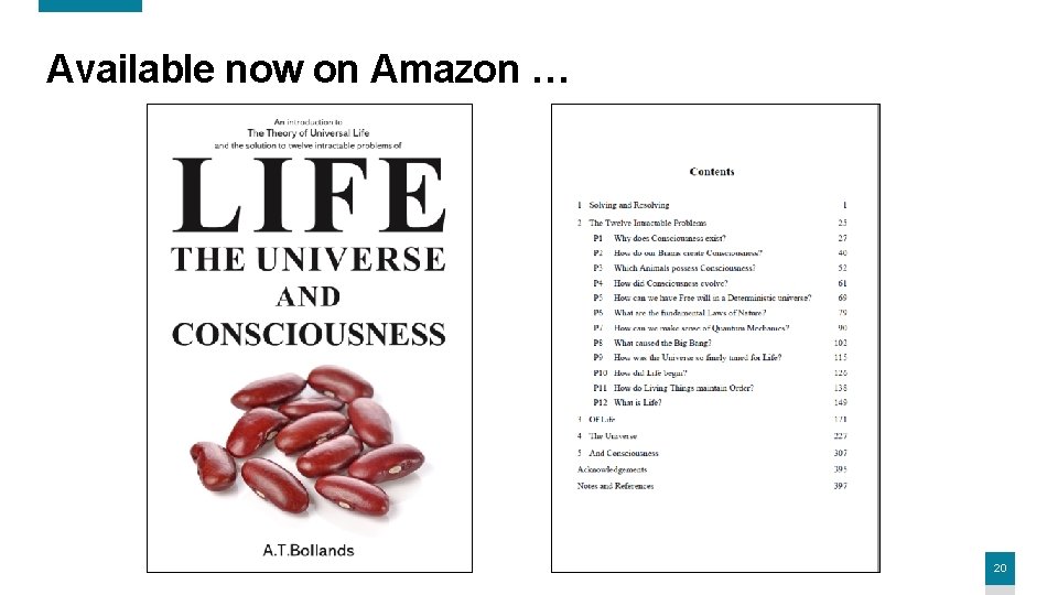 Available now on Amazon … 20 