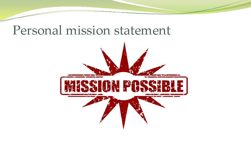 Personal mission statement 
