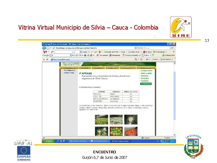 Vitrina Virtual Municipio de Silvia – Cauca - Colombia 13 ENCUENTRO Guijón 6, 7
