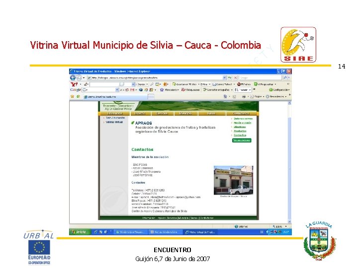 Vitrina Virtual Municipio de Silvia – Cauca - Colombia 14 ENCUENTRO Guijón 6, 7