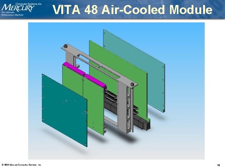 VITA 48 Air-Cooled Module © 2004 Mercury Computer Systems, Inc. 19 