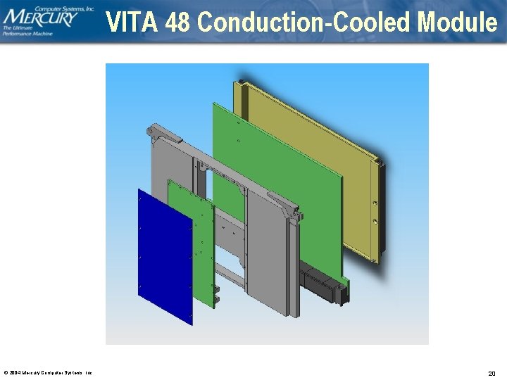 VITA 48 Conduction-Cooled Module © 2004 Mercury Computer Systems, Inc. 20 