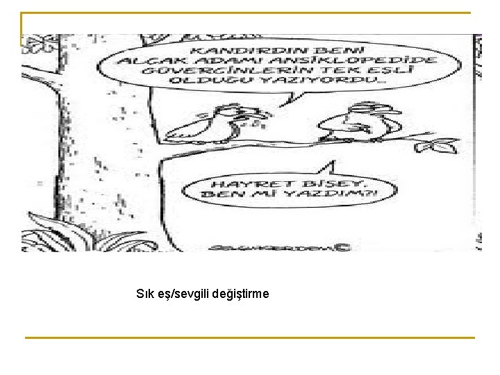 Sık eş/sevgili değiştirme 
