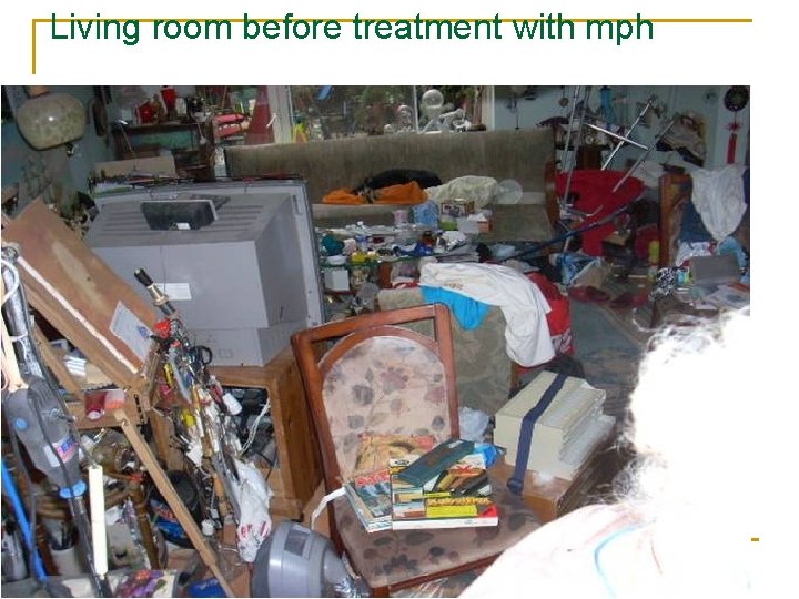 Living room before treatment with mph 