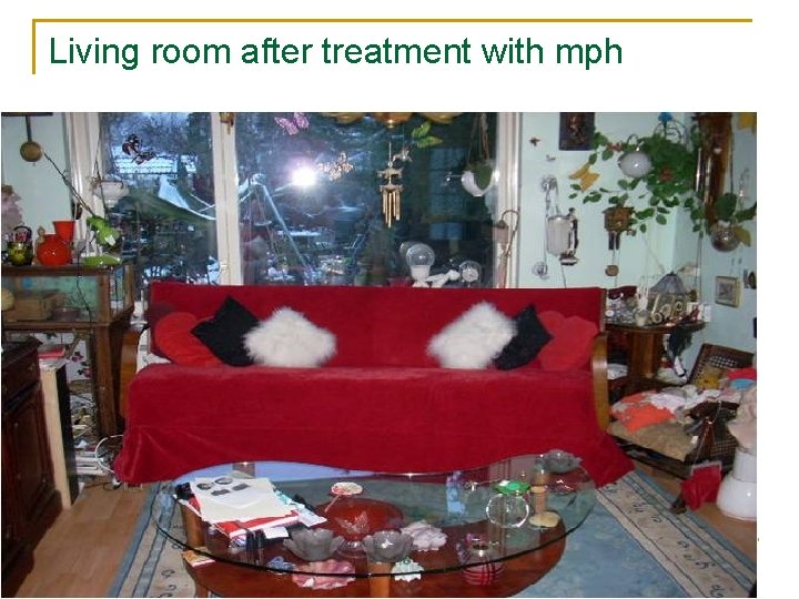 Living room after treatment with mph 