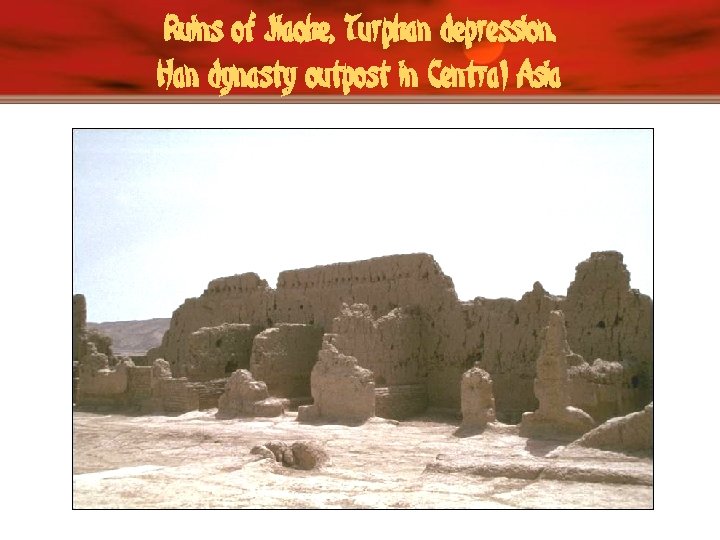 Ruins of Jiaohe, Turphan depression. Han dynasty outpost in Central Asia 