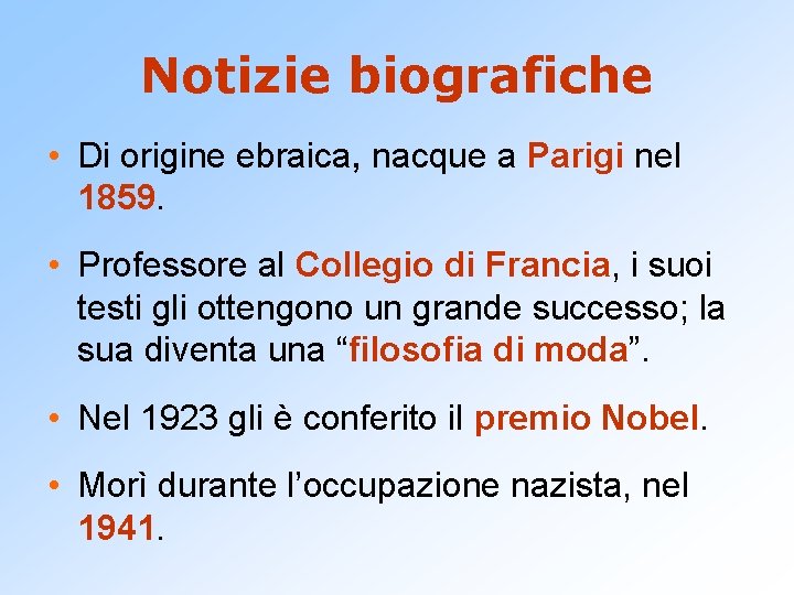 Notizie biografiche • Di origine ebraica, nacque a Parigi nel 1859. • Professore al Notizie biografiche • Di origine ebraica, nacque a Parigi nel 1859. • Professore al