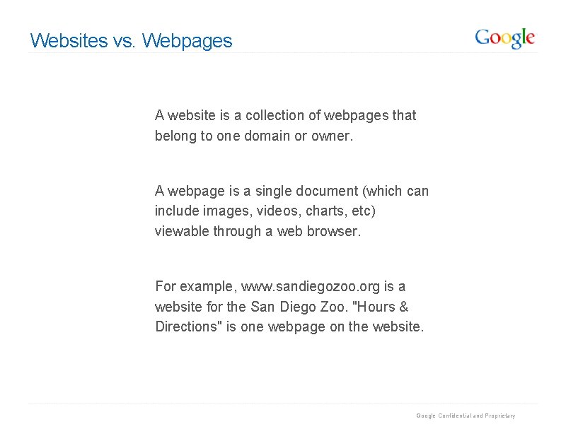 Websites vs. Webpages A website is a collection of webpages that belong to one