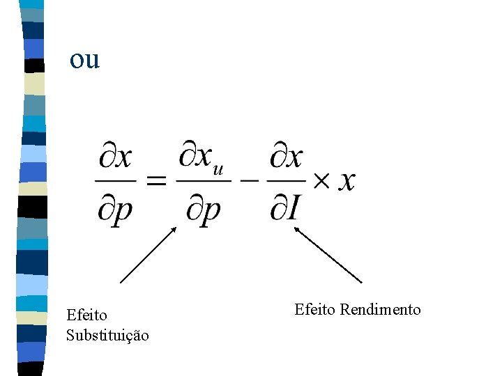 ou Efeito Substituição Efeito Rendimento 