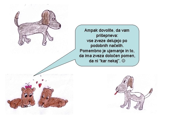 Ampak dovolite, da vam prišepneva: vse zveze delujejo po podobnih načelih. Pomembno je ujemanje