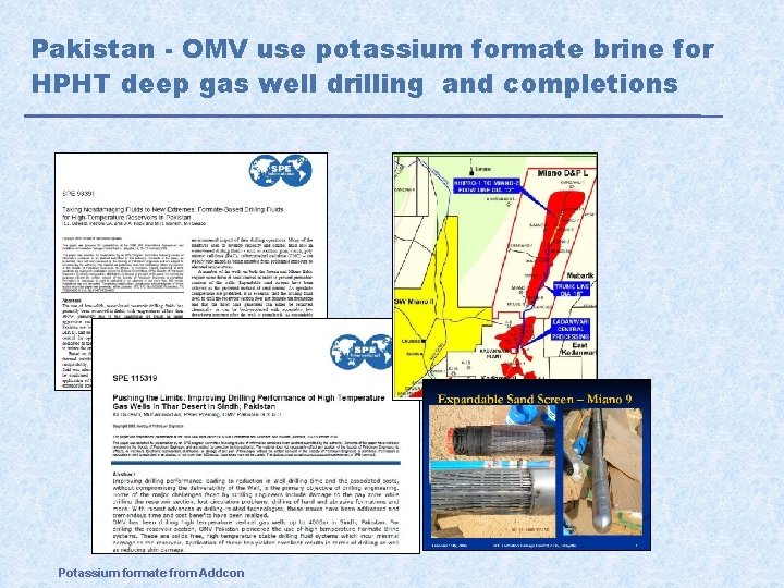 Pakistan - OMV use potassium formate brine for HPHT deep gas well drilling and