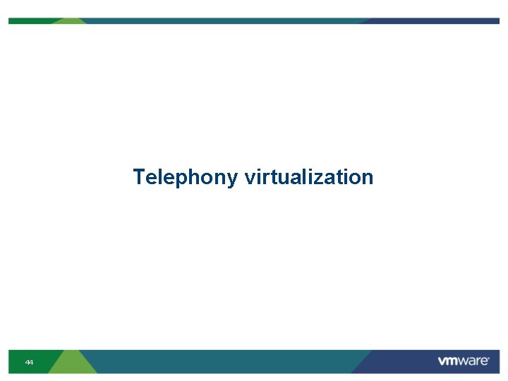 Telephony virtualization 44 