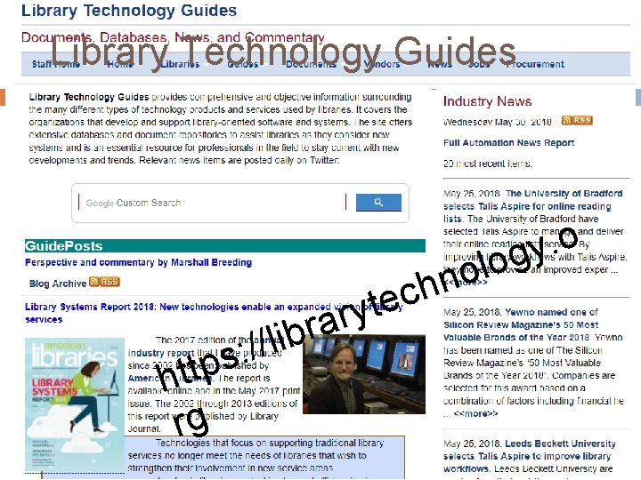 Library Technology Guides o. y log s p t ht rg a r b