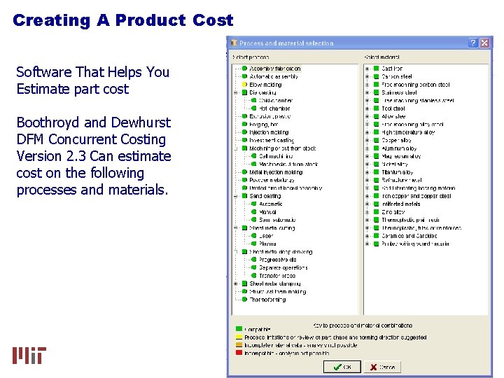 Creating A Product Cost Software That Helps You Estimate part cost Boothroyd and Dewhurst