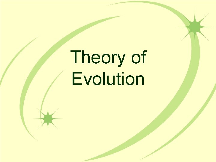 Theory of Evolution 