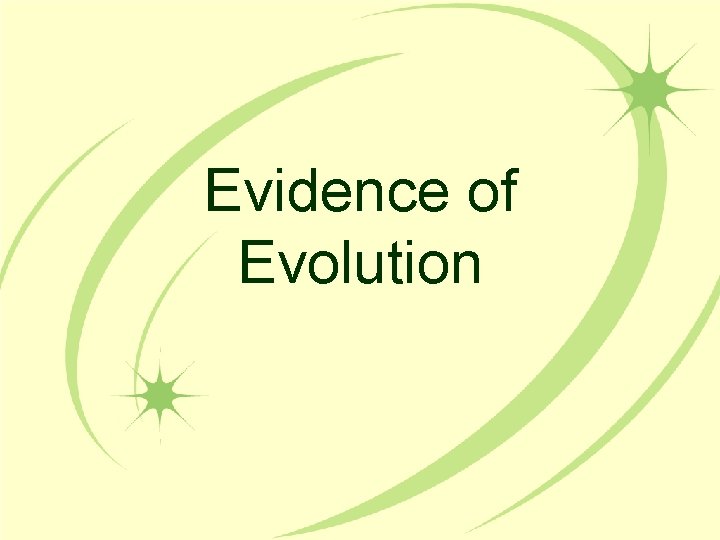 Evidence of Evolution 