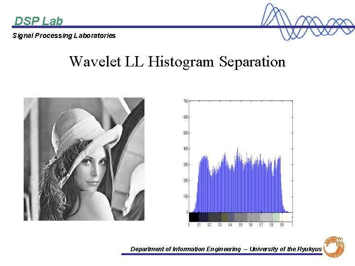 DSP Lab Signal Processing Laboratories Wavelet LL Histogram Separation Department of Information Engineering –