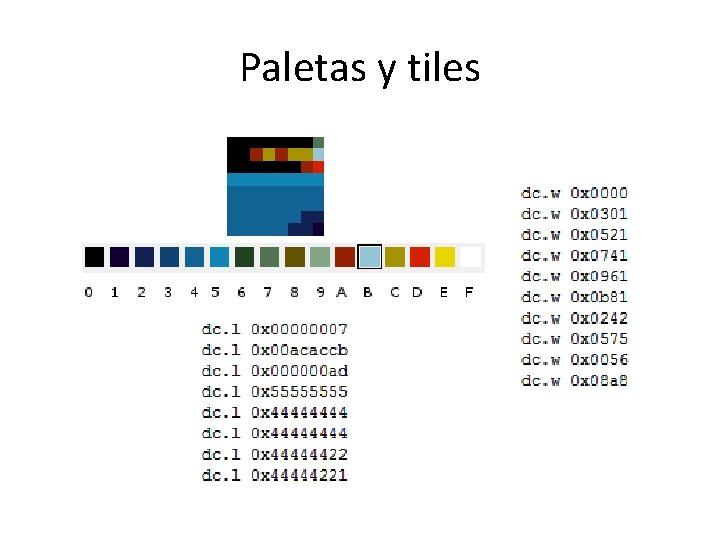 Paletas y tiles 
