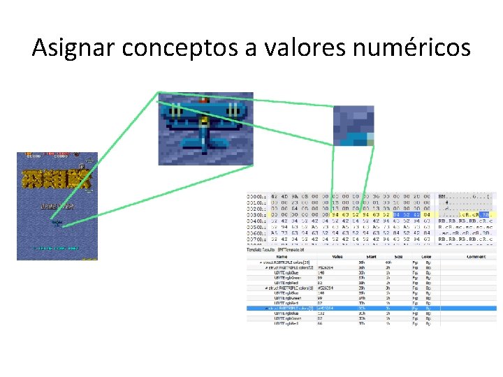 Asignar conceptos a valores numéricos 