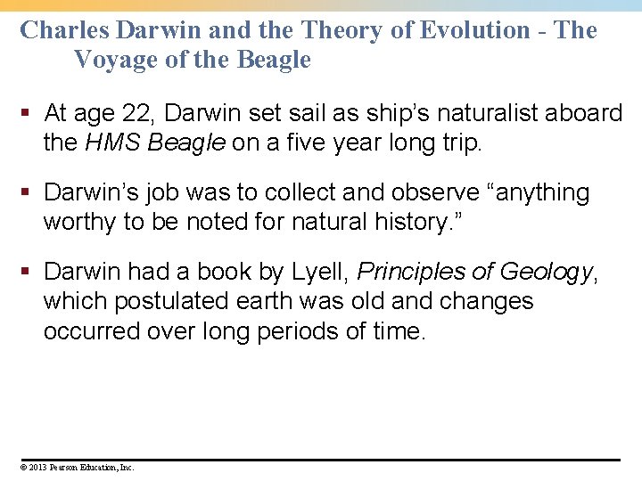 Charles Darwin and the Theory of Evolution - The Voyage of the Beagle §